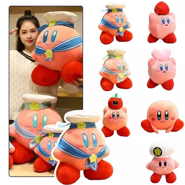 Cm 32 Kirby Äventyrskock Jordgubbsfyllda plyschdockor Dekor Barnleksaker Kudde Navy