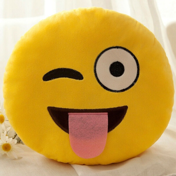 Emoji mjuk kudde Smiley Emoticon fylld plyschleksak 33 cm no1 33cm*33cm