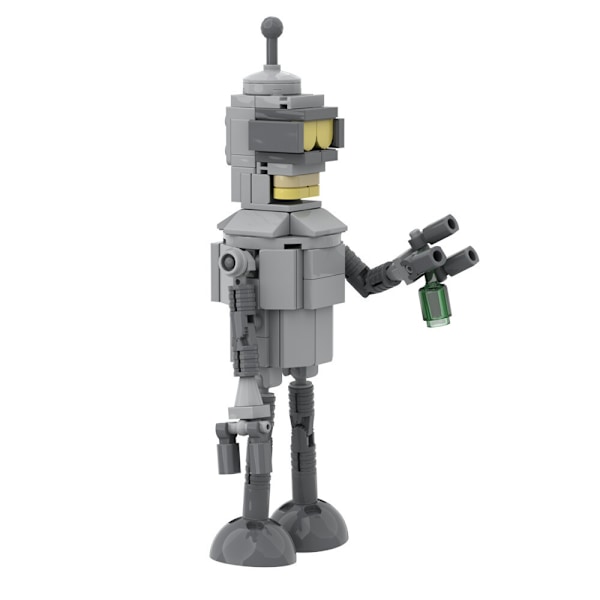 MOC Futurama Bender Robot Byggklossar Tecknad Flyttbar Mecha Klossar BARN Gåvor
