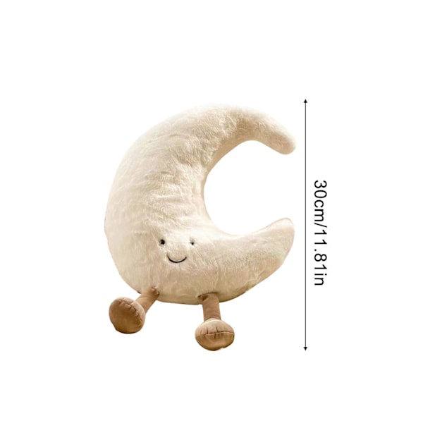 NYA Jellycats Söta Plysch Rolig Kudde Djur Måne Sol Kudde Mjuk Plysch Leksak Gåva Moon  30cm