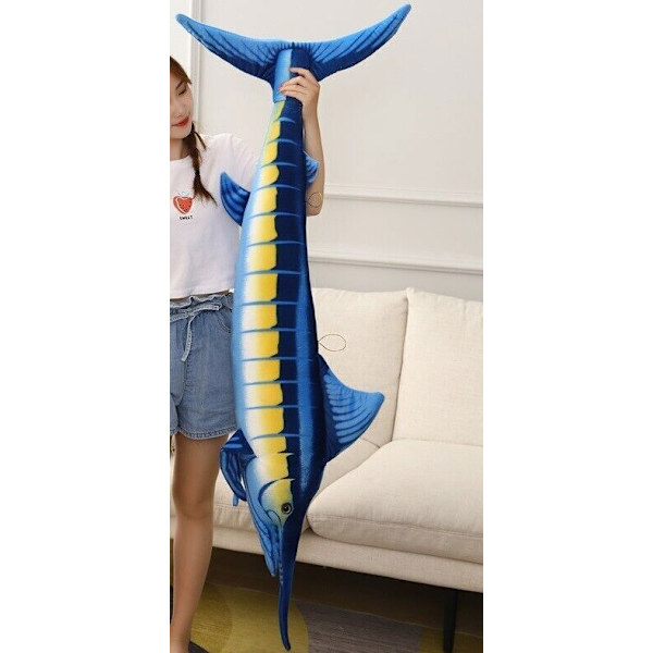 39" Atlantic Blue Marlin Fish Kudde Gosedjur Plyschleksaker Docka Barnpresenter