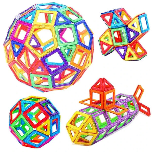 Leksaker för barn 4-12 år 50 DIY Magnetiska Byggklossar Konstruktionsset mitt