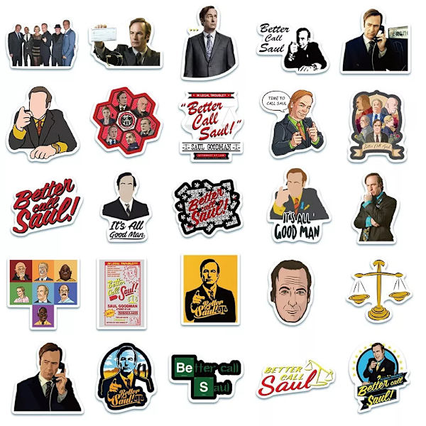 50 st Better Call Saul Breaking Bad Saul Goodman Jimmy McGill AMC Crime Stickers