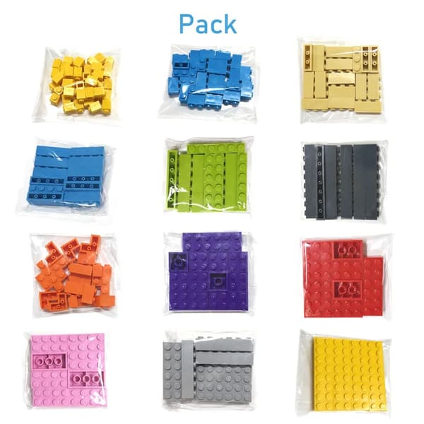 76 st DIY Byggklossar Tjocka Figurer Tegelstenar 2x2 Prickar Kompatibla med 3003 White 76pcs