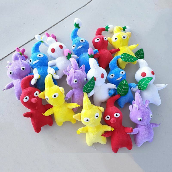 Pikmin Plyschleksak 15 cm Blomknoppblad Mjuk fylld docka Barnpresent samlarobjekt Flower - Red