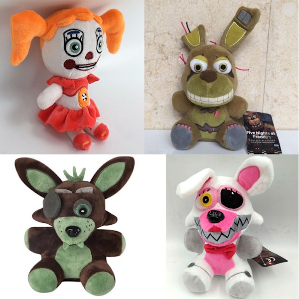 7 0 Five Nights at Freddy's FNAF Skräck Gosedjur Spel Barn Leksak Present Dockor mjuk Mangle (6inch)