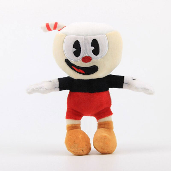 Cuphead Game Mugman Mecup och Brocup Tärningar Cup Head Plyschleksak fylld docka present Cuphead