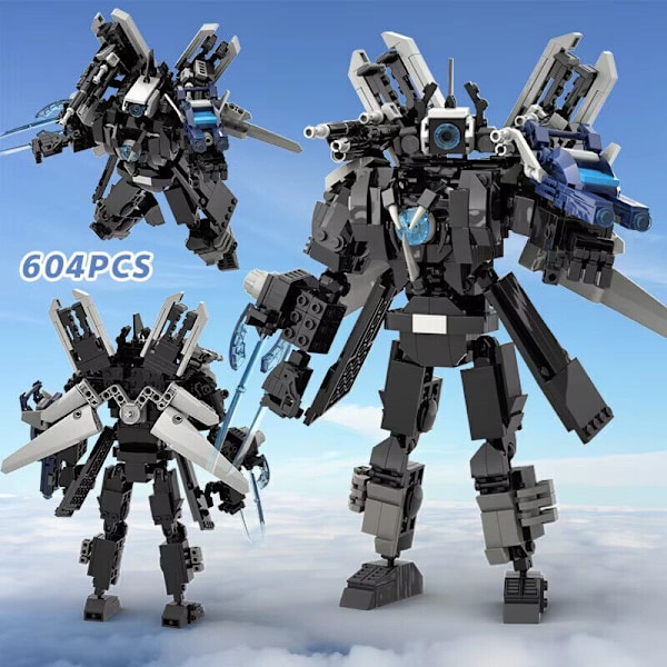 MOC Skibidi Toalett Byggklossar Set Titan Speakerman Cameraman Tvman Klossar 66