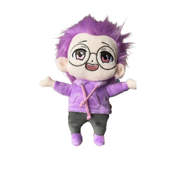 Lankybox Adam Justin Plysch Kram Docka Present för barn Purple