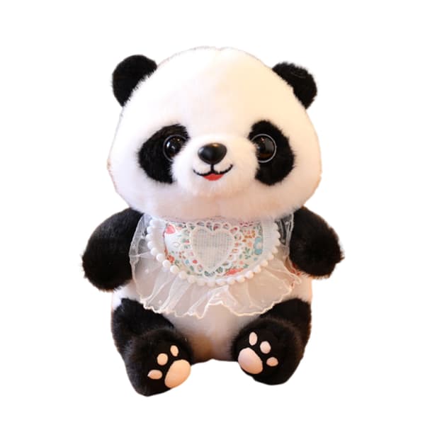 Panda Dockor, Mjuka Gosedjur Plyschleksaker Alla Hjärtans Dag Dekor Gåvor Deep Red