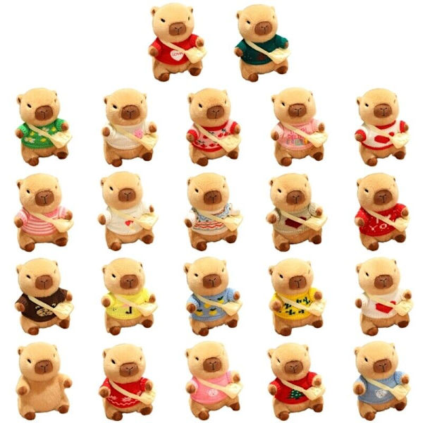 Mjuk plyschleksak Kastkudde Capybara Doll Fyllddjurleksak Barnfavorit 3