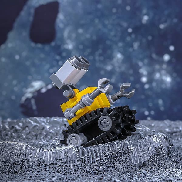 MOC Mini WALL-E Robot Byggklossar Walle Film Actionfigurer Leksaker för Barn WALL-E-Spaceman