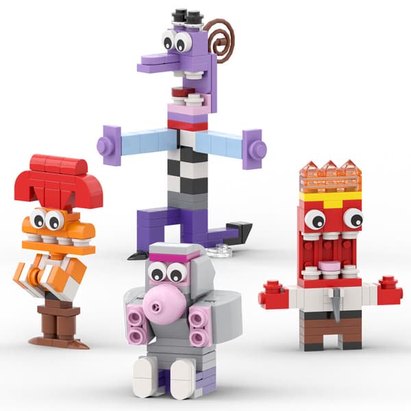 9 st MOC Insidan Ut Figurer Byggklossar DIY Monteringsleksaker Tegelstenar Barnpresent