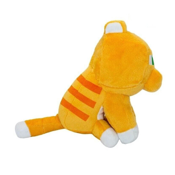 18cm Hero Minecraft Ginger Cat Sittande Gul plysch mjuk dockleksak ny