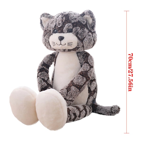 50/70 cm Leggy Cat Plyschdockor Leksak Barnpresent Brown 50cm