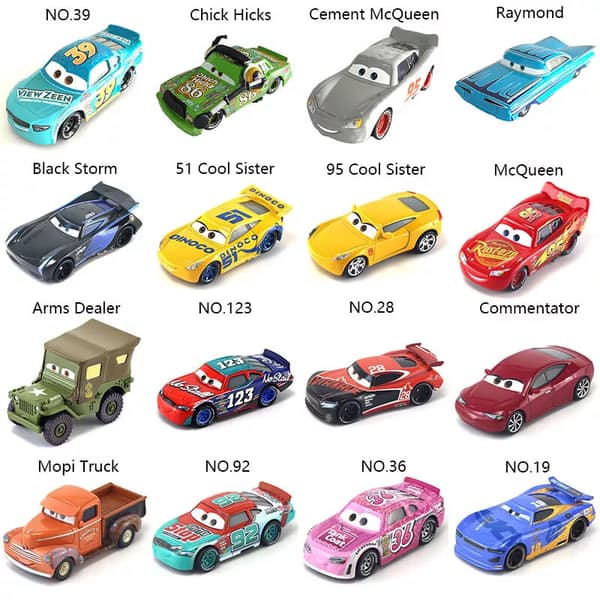 Samlarobjekt Disney Cars 95 Grå Mcqueen Alloy Kid's Racing Toy Model NO.42