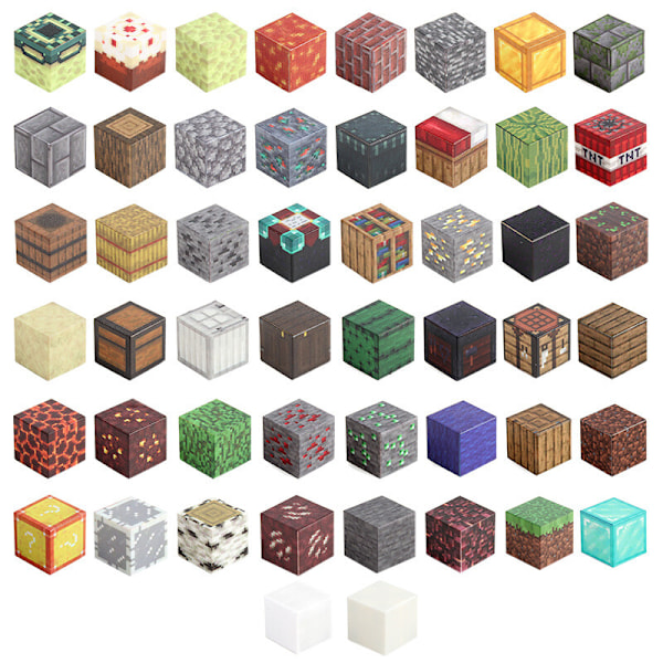 Rikt utbud av magnetiska block Minecraft-kuber DIY Byggleksaker Set 10 st 58 bookshelf