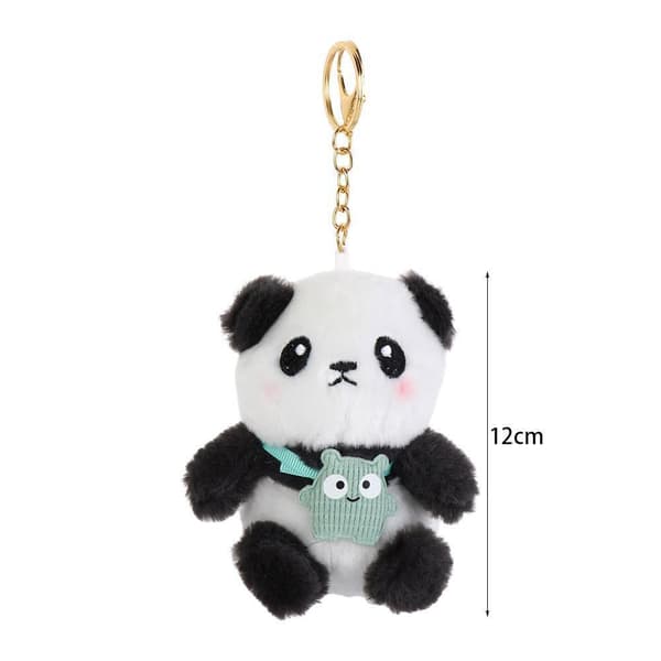 Docka Söt Panda Nyckelring Plysch Kreativitet Par green