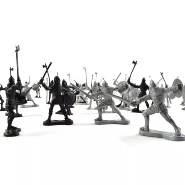 60st/ set Medieval Knights Warriors Barnleksak 5-7cm Soldater Figurer Modell