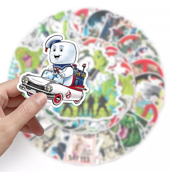 50X Ghostbusters Film Tecken Stickers Dekaler Hydro Flasks Telefon PC Graffiti