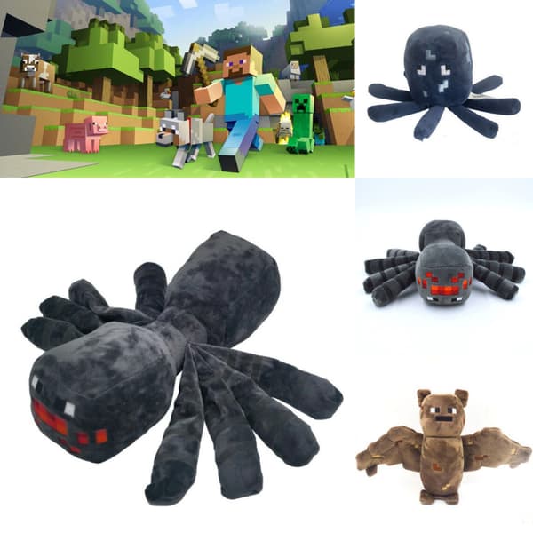 1/2/4 st My World Plyschleksak Docka Bläckfisk Fladdermus Spindel Minecraft Mjuk Docka Present Barn 16cm Squid