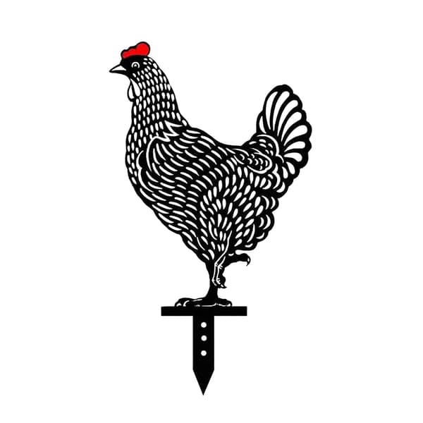 Trädgårdsprydnader Chicken Yard Art Trädgård Bakgård Gräsmatta Dekor Gåva Påsk Dekor 5pcs