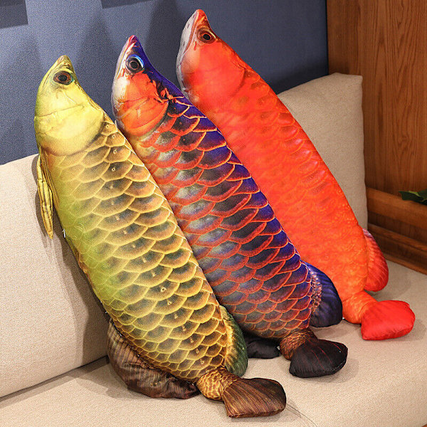 Fisk Crucian Carp Mandarin Chub Mjuk plysch leksak Teddy stoppade dockor Barn Bomull Chub 60CM