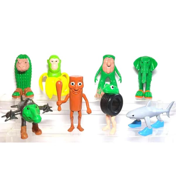 8 st Tung Tung Tung Sahur Actionfigur Docka Modell Dekor Leksak Koppar Barn Present 6pcs