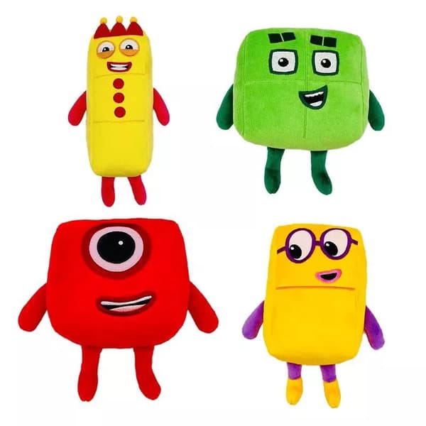Numberblocks plyschdocka mjuk och lärande och lekkompis för barn Five