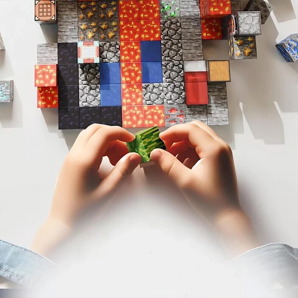 120 st Magnetisk Leksak Magnetiska Byggklossar Pedagogisk Leksak Bygg Minecraft Set