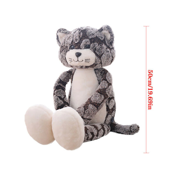50/70 cm Leggy Cat Plyschdockor Leksak Barnpresent Brown 50cm