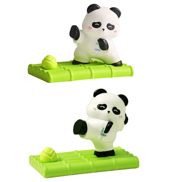 Söt Panda Universell Bordsställ för Telefon och Surfplatta Hållare Resin Panda Dekor B