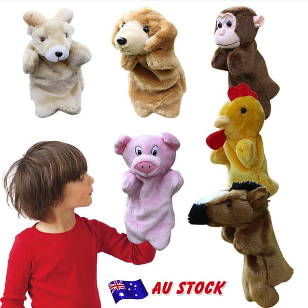 Djur Handdocka Helkropps Muppet Plyschleksak Rekvisita Barn Handske Docka Mjuk Plysch ☀ Monkey