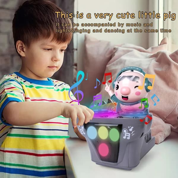 DJ Pig Musical Toy Swing Electronic Dancing Piggy Doll för baby