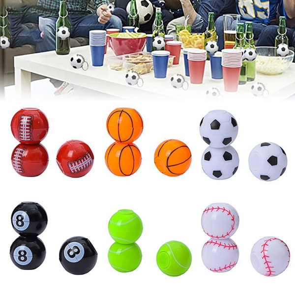 2st Mini Basket Tennis Baseball Fidget Spinner Ball Leksaker Fotbollsfavoriter 2pcs-soccer