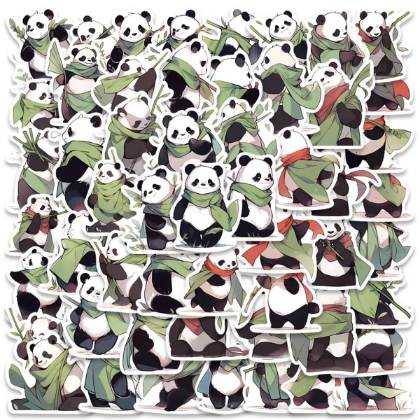 50X New Cool Hero Panda Scrapbook Graffiti Bambu Dekal klistermärken för bärbar telefon