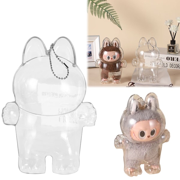 LABUBU The Monsters Etciting Macaron Plyschdockor Nyckelring Leksak Blind BoX Gåvor M