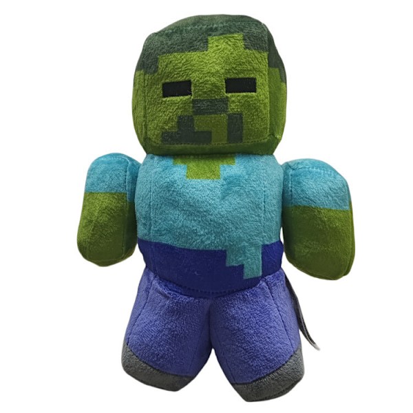 23 cm Minecraft Zombie Plyschdocka Mjuk Fylld Anime MC Docka Leksak Grön Gåva