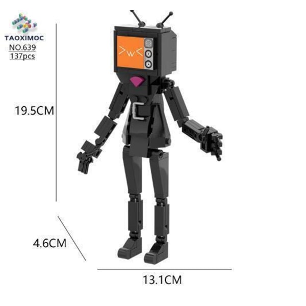 MOC Skibidi Toalett Byggklossar Set Titan Speakerman Cameraman Tvman Klossar 26