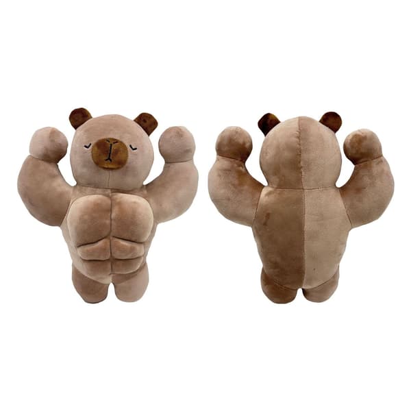 Capybara Muscle Man Plyschdocka Kreativitet Gosedjursleksak 30CM