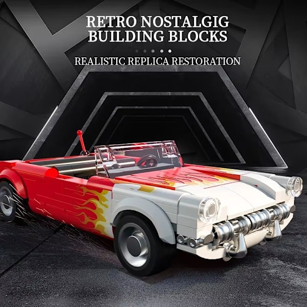 249 Delar Retro C1 Cabriolet Bil Byggklossar Flamma Klassiska Bilmodeller Fordon