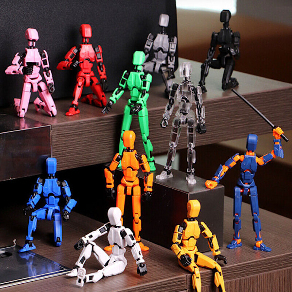 Dummy 13 Robot Actionfigur 3D-printad T13 Actionfigur (Färdigmonterad) C