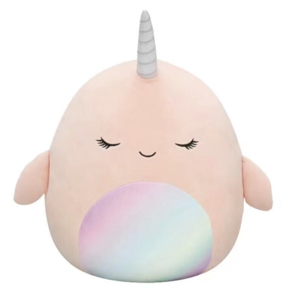 Squishmallows Docka Plyschleksak Kudde Stoppad Kuddleksak Tecknad Mjuka Leksaker Julklapp Narwhal