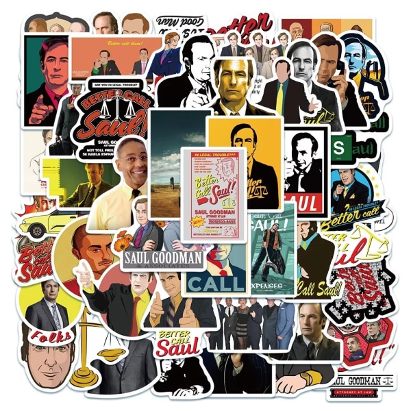 50 st Better Call Saul Breaking Bad Saul Goodman Jimmy McGill AMC Crime Stickers
