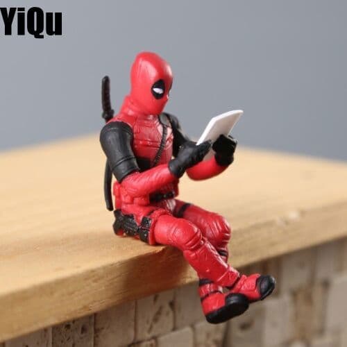 Ny Sittande Mini Deadpool Actionfigur Leksak Topper/Bil Interiör Dekoration Utan Kartong Sleeping Dead Attendant