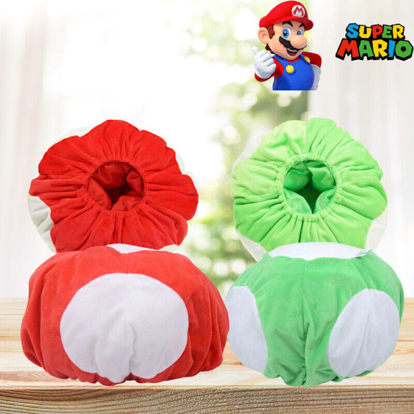 Mario And Super Mario Bros Lovers måste ha Cosplay Mushroom Hat Plyschleksaksdocka Red