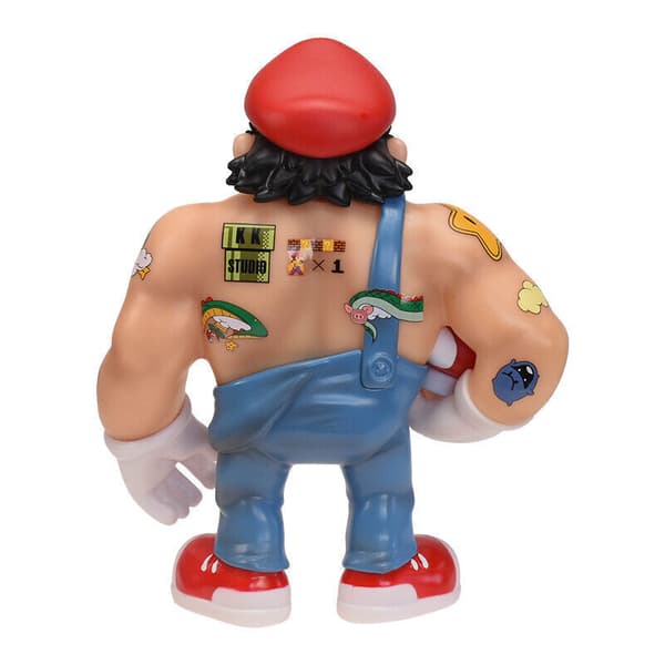 Super Mario Bros PVC Action Figur Leksaker Muscle Mario Collection Model Doll Presenter 8.1 inch