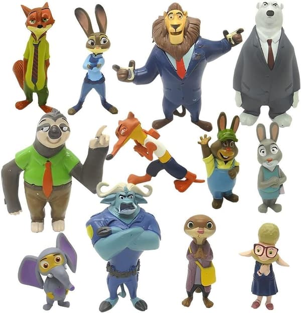 Zootopia Zootropolis figurer Cake Toppers leksaker Barn Födelsedagsdekoration Barn