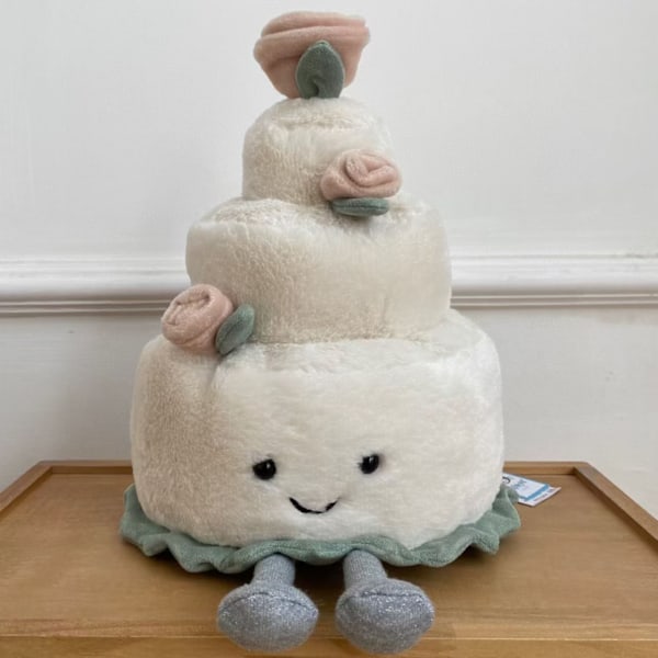 Jellycat Samlarobjekt Bröllopstårta Plysch – 28CM Ny Inkluderar Presentpåse leksak mjuk