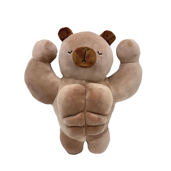 Capybara Muscle Man Plyschdocka Kreativitet Gosedjursleksak 30CM